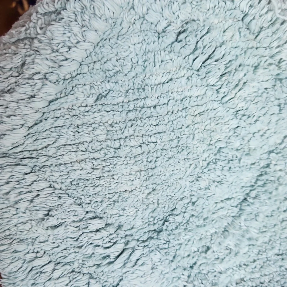 Boho Bath Mat Rug with Tassels Blue‎ Cotton